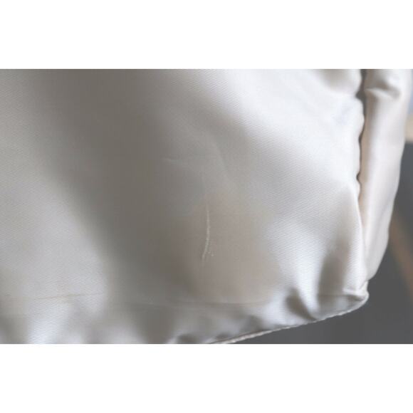 Nicole Miller Nylon Duffle Bag with Faux Croc Handles Cream Large Tan Beige - Picture 6 of 11